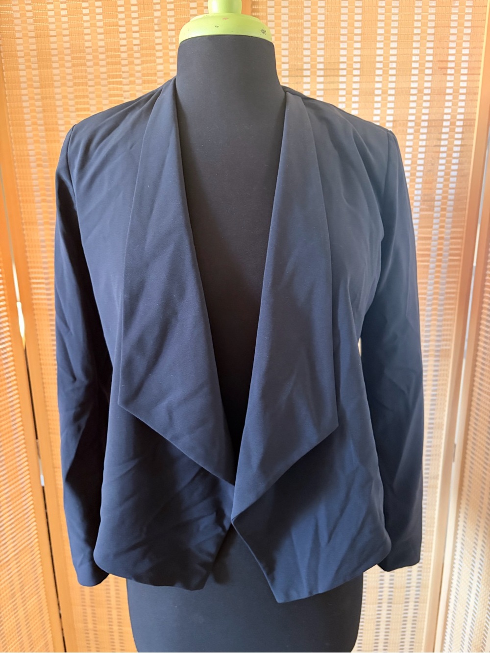 Banana Republic Dark Blue Draped Open-Front Women's Jacket
